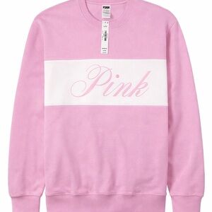 Victoria's Secret Pink Sweatshirt - Pink and White